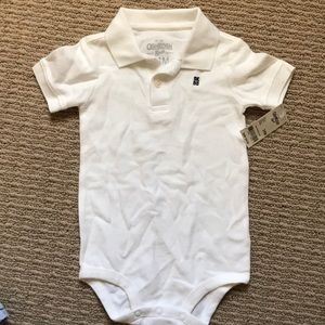 White polo onesie. NWT.